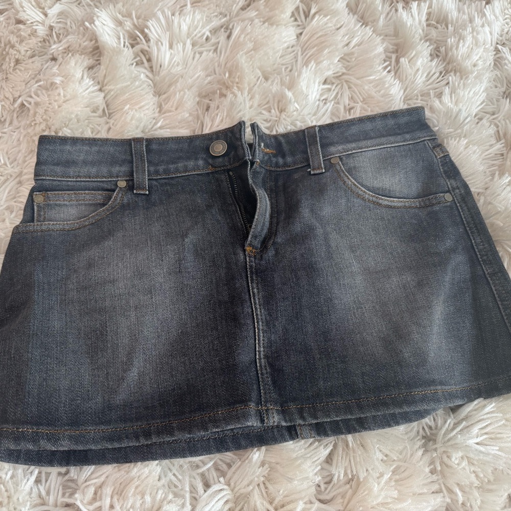 Gucci Dark Blue Denim Mini Skirt